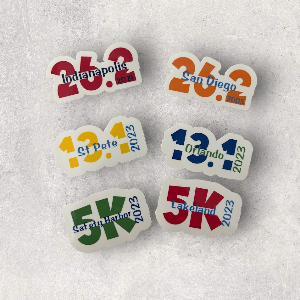 Personalized Race Sticker