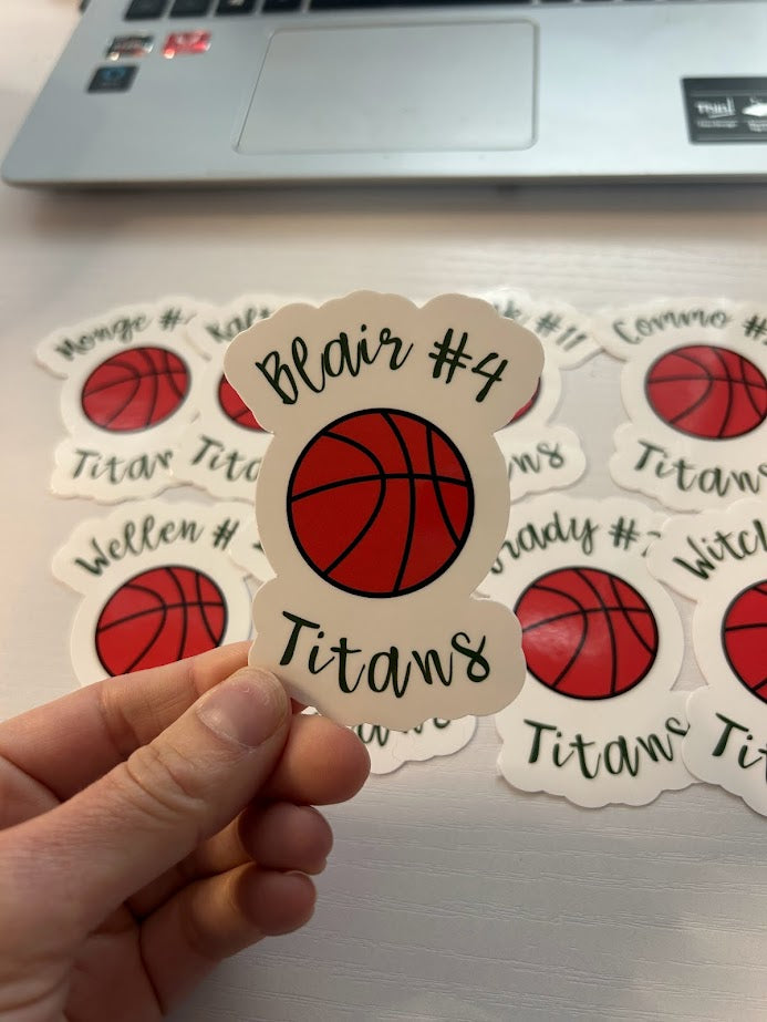 Personalized Basketball Stickers