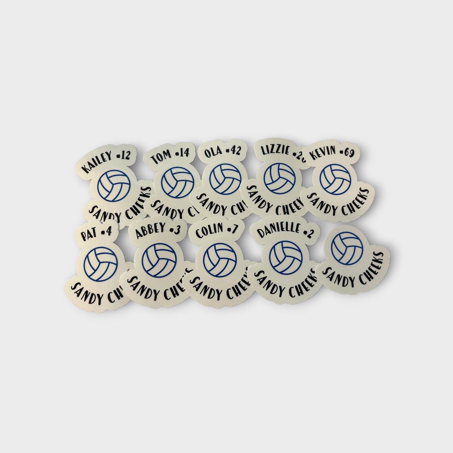 Personalized Team Volleyball stickers