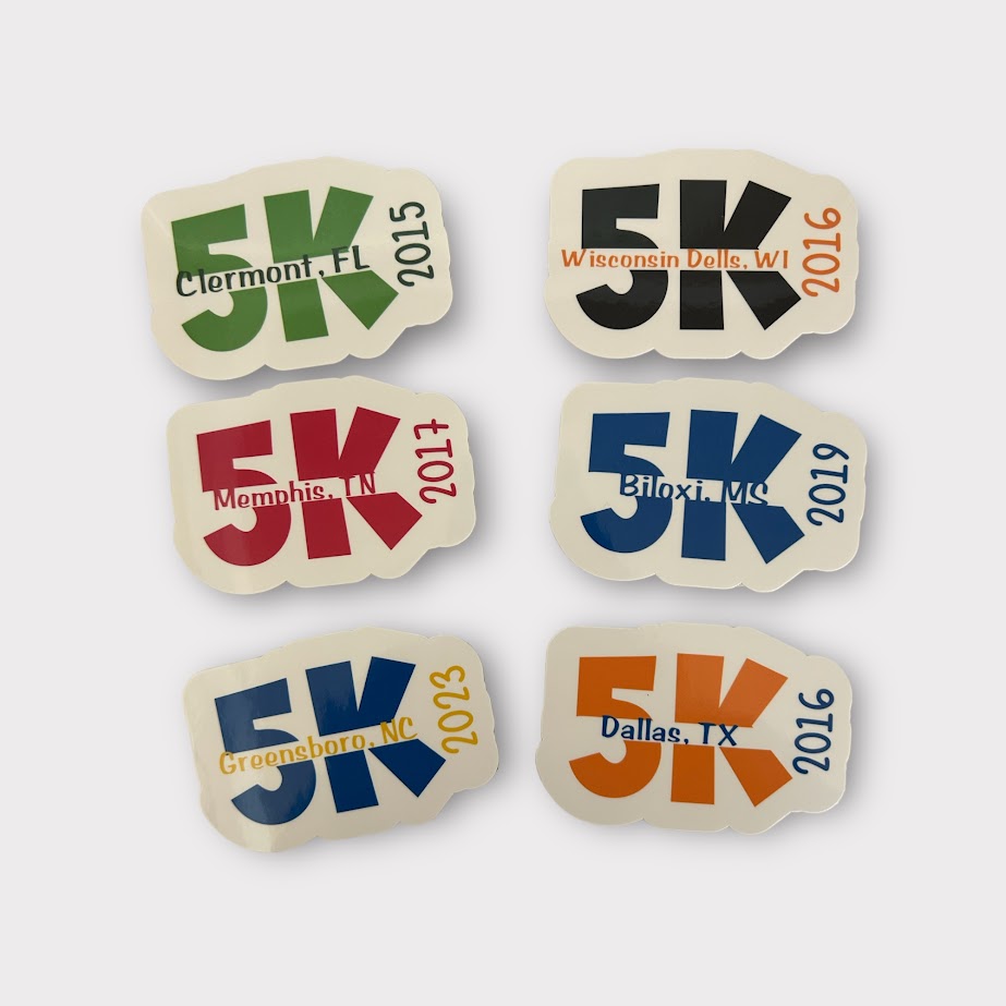 Personalized Race Sticker