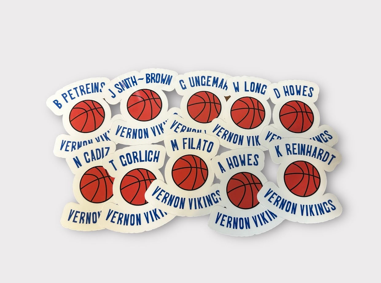 Personalized Basketball Stickers
