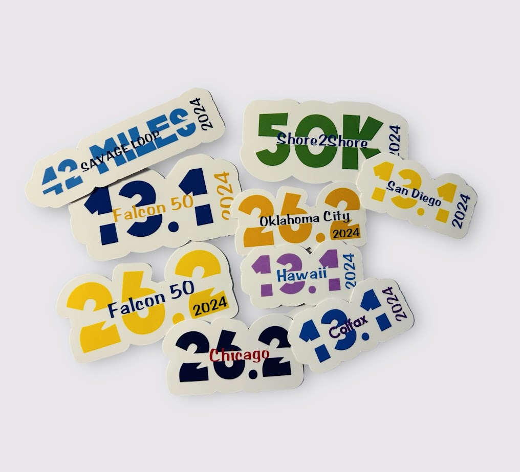Personalized Race Sticker