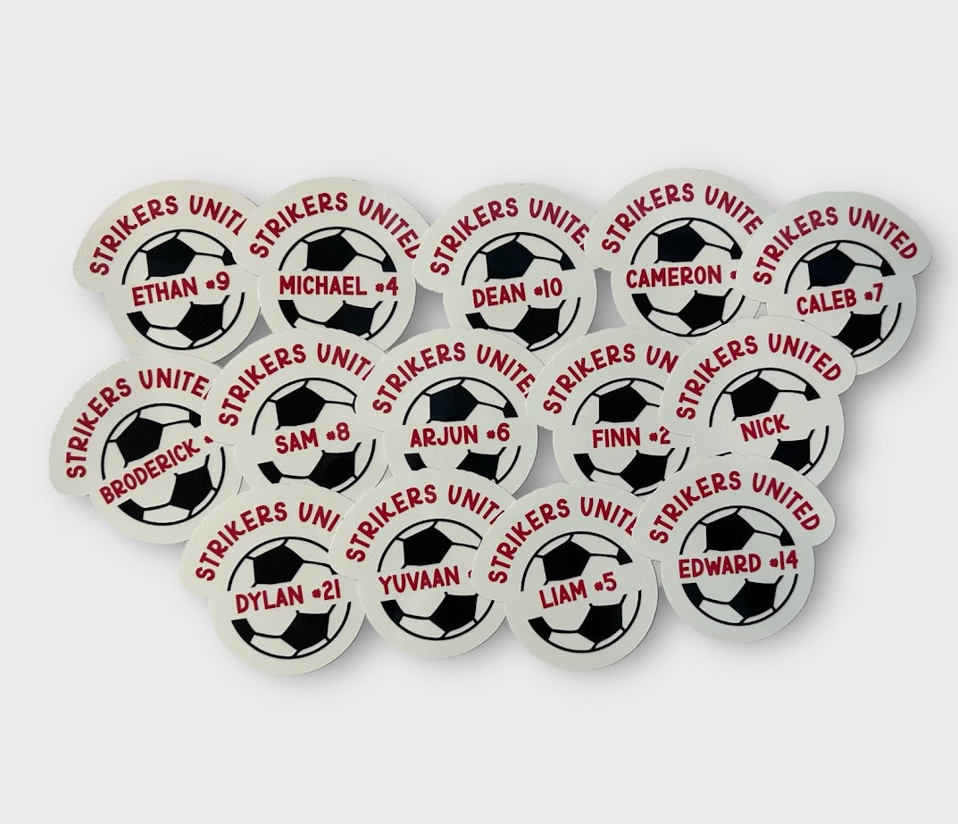 Personalized Soccer Team Stickers