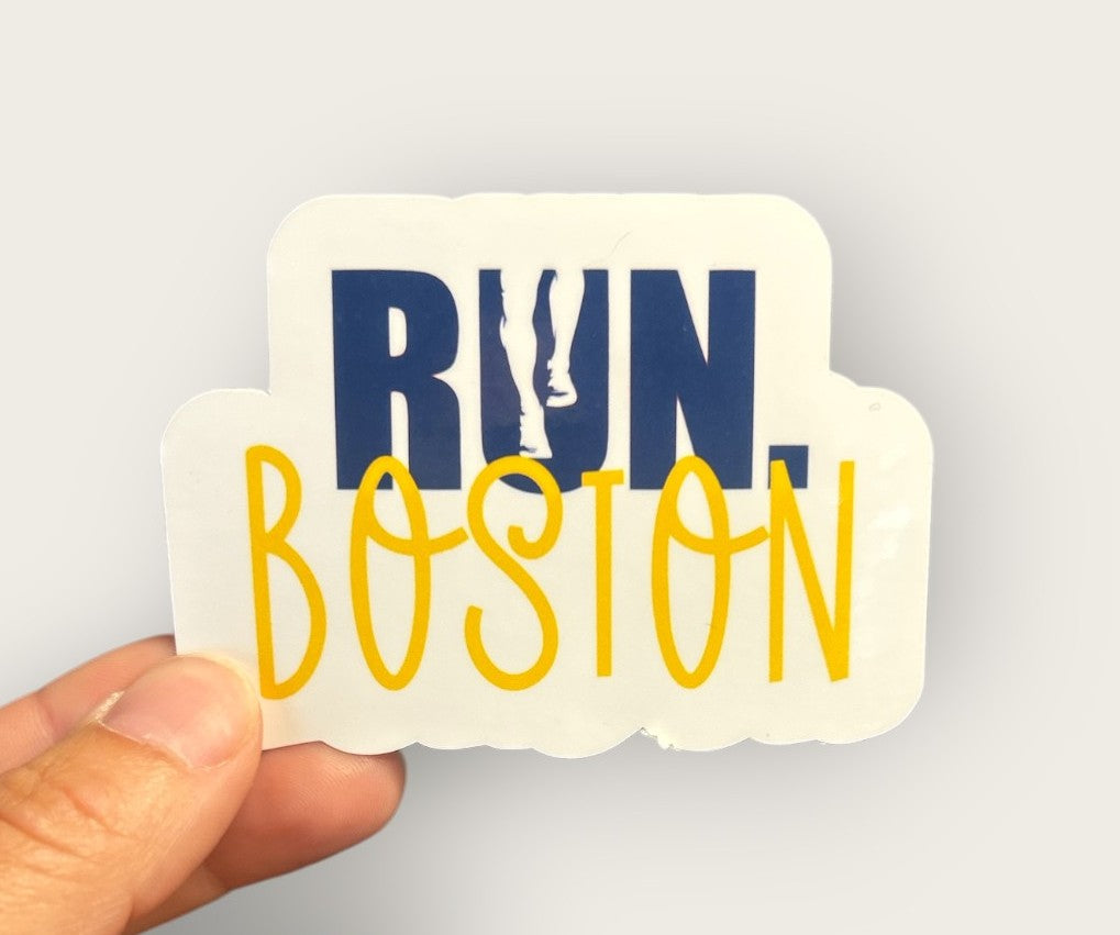 RUN Boston Sticker or Magnet