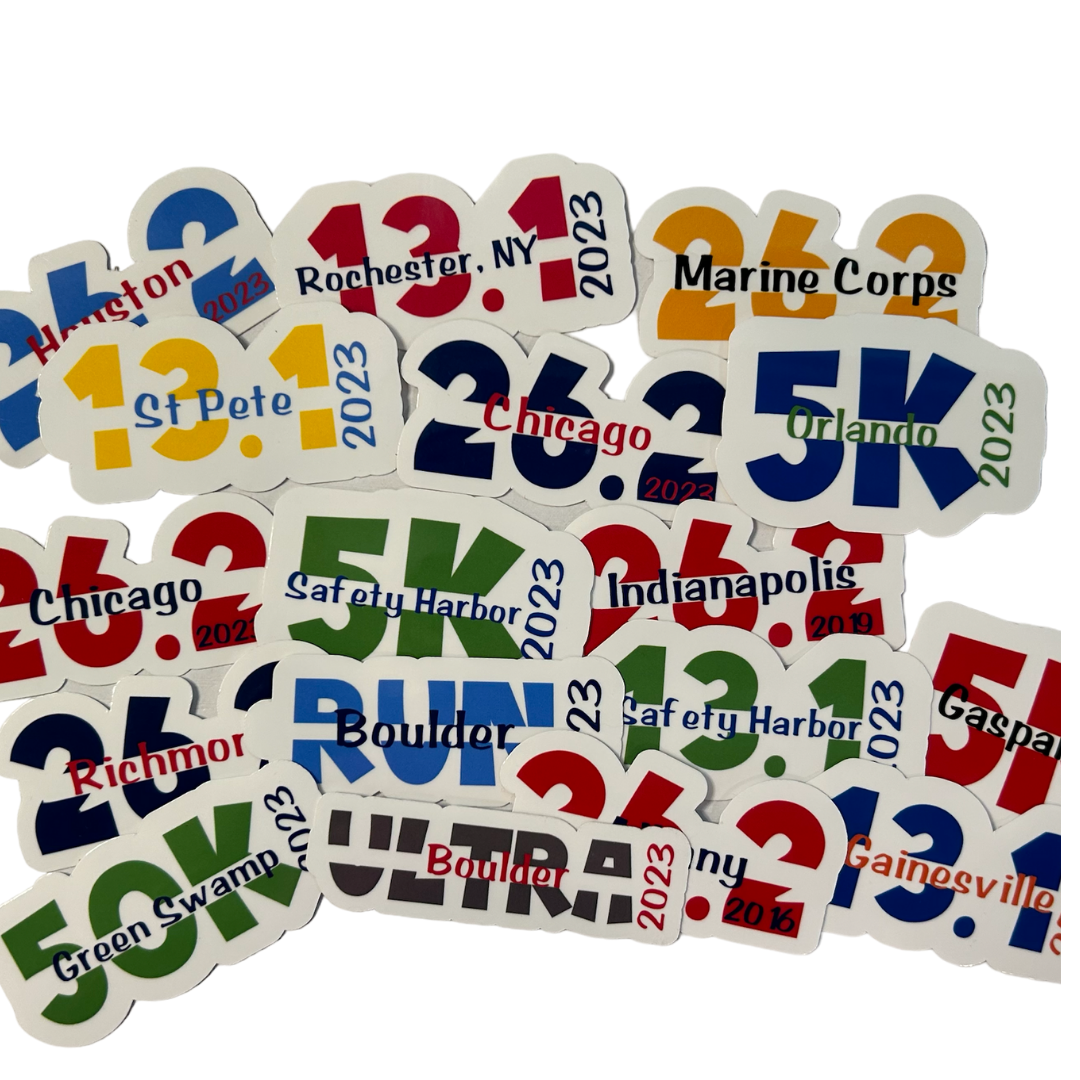 Personalized Race Sticker