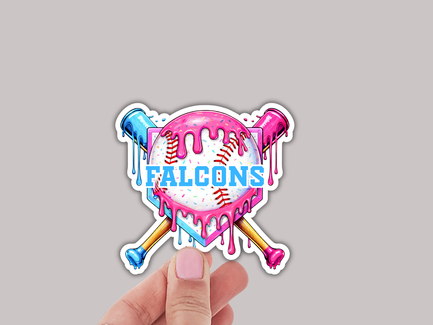 Baseball Drip Sticker | Personalized