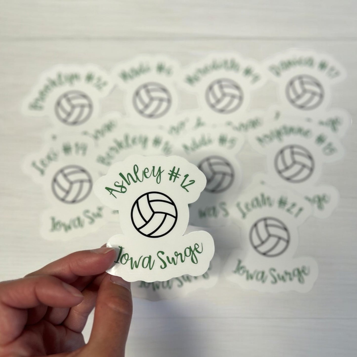 Personalized Team Volleyball stickers