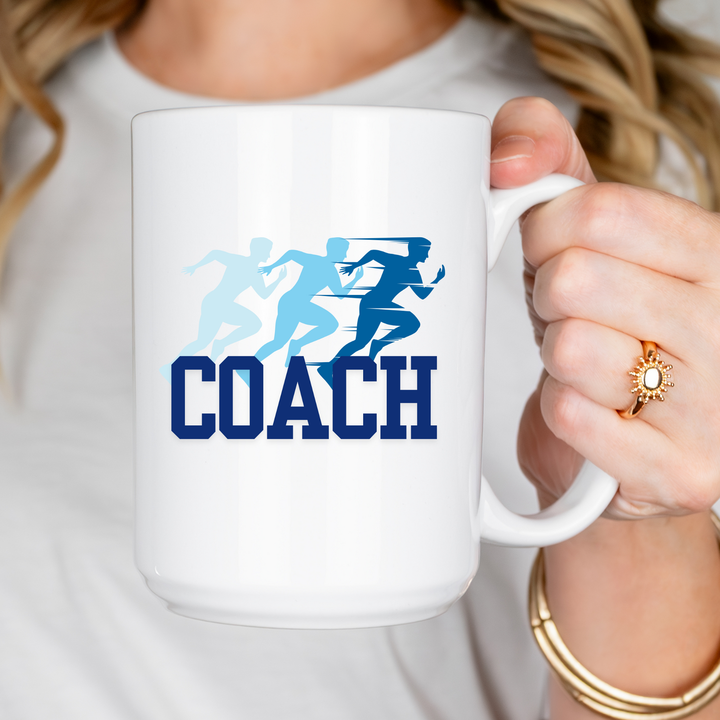 “Running Coach” – 15 oz Coffee Mug for Coaches Who Go the Extra Mile