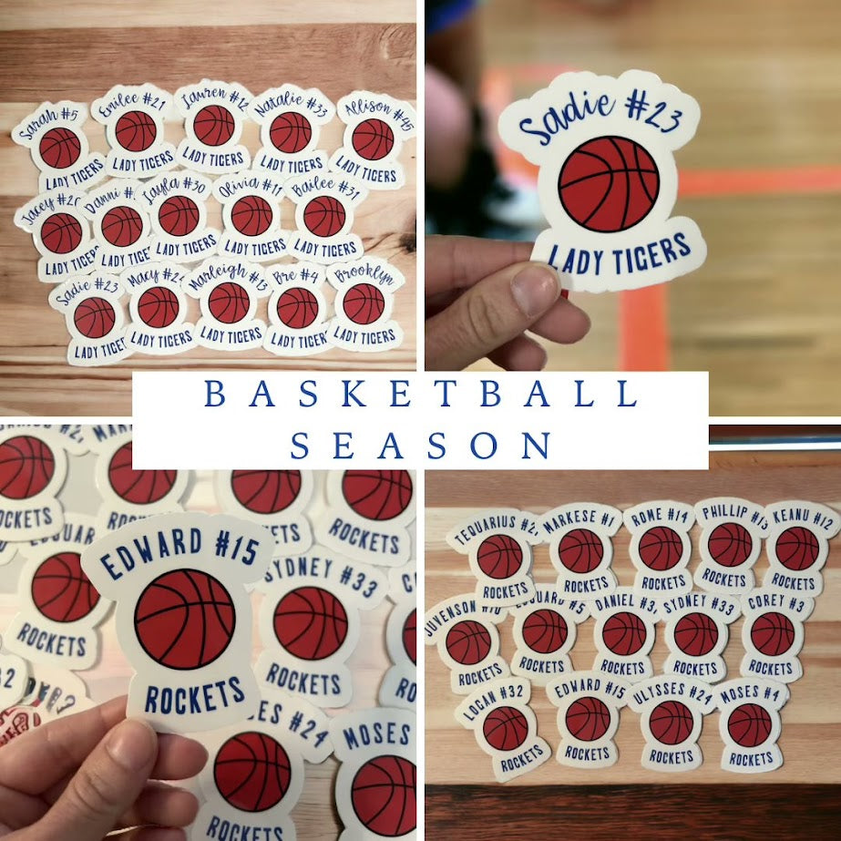 Personalized Basketball Stickers