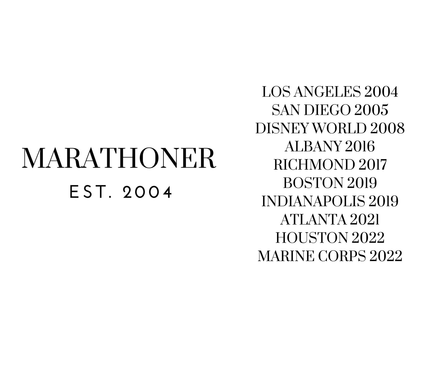 Marathoner EST. tumbler