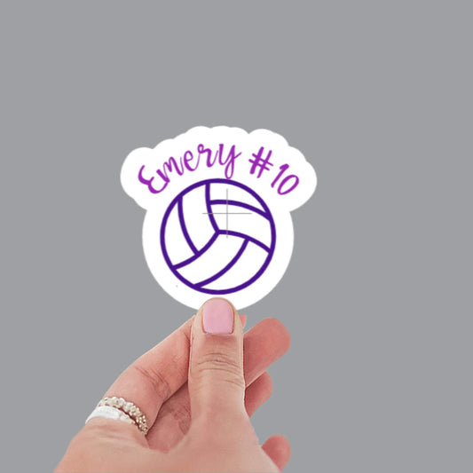 Personalized Volleyball Sticker or Magnet | Team name sticker or magnet | Custom name volleyball decal | Gift for volleyball player