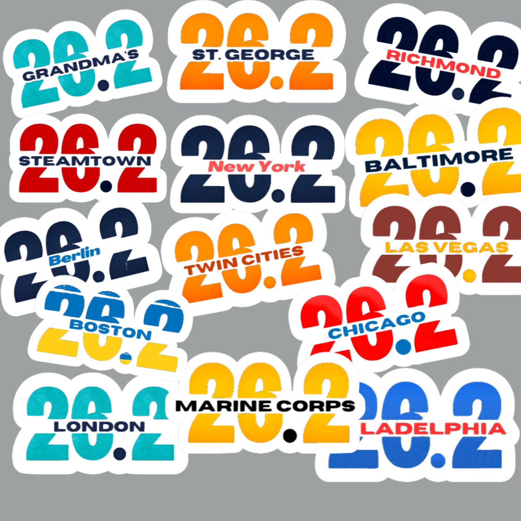 Richmond 26.2 Sticker | Marathon sticker for water bottle | Marathon runner magnet | Gift for marathoner