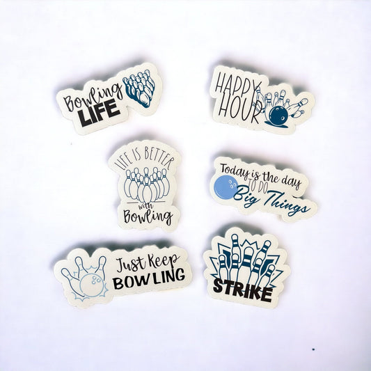 Custom Bowling Sticker Set of 6 Stickers