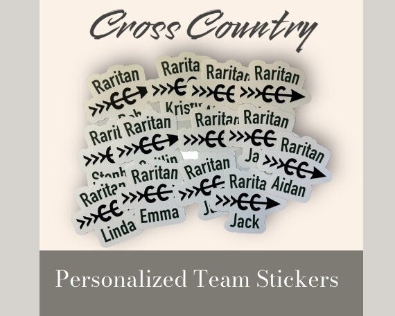 Personalized Cross Country Team sticker set