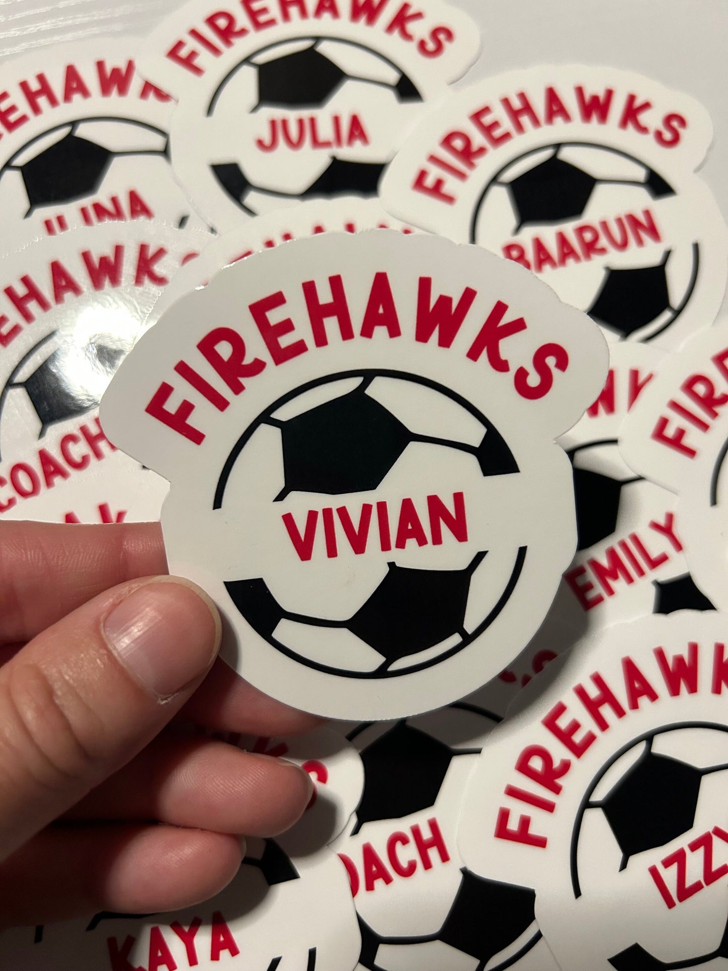 Personalized Soccer team stickers