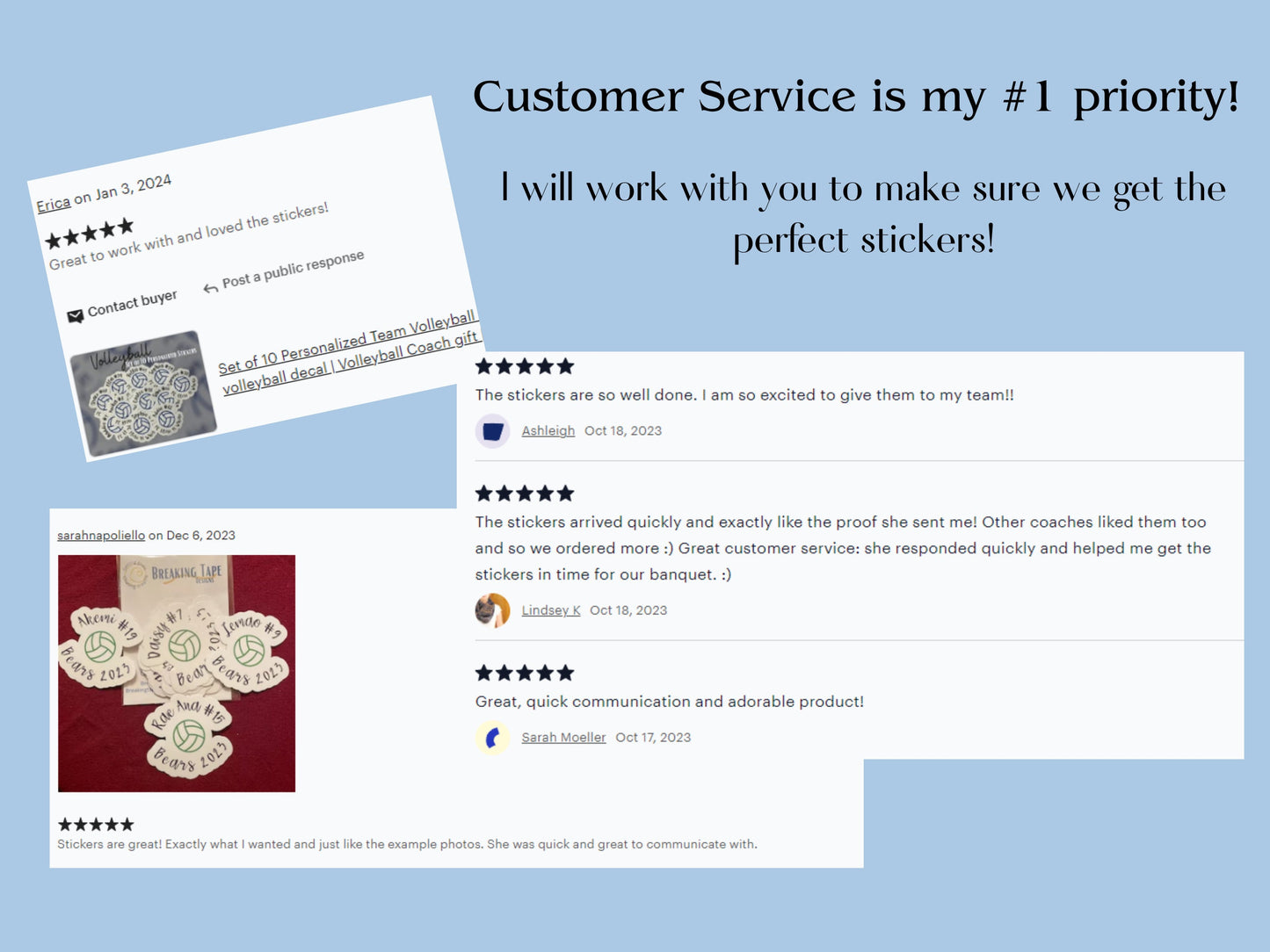 Customer service is #`1 priority