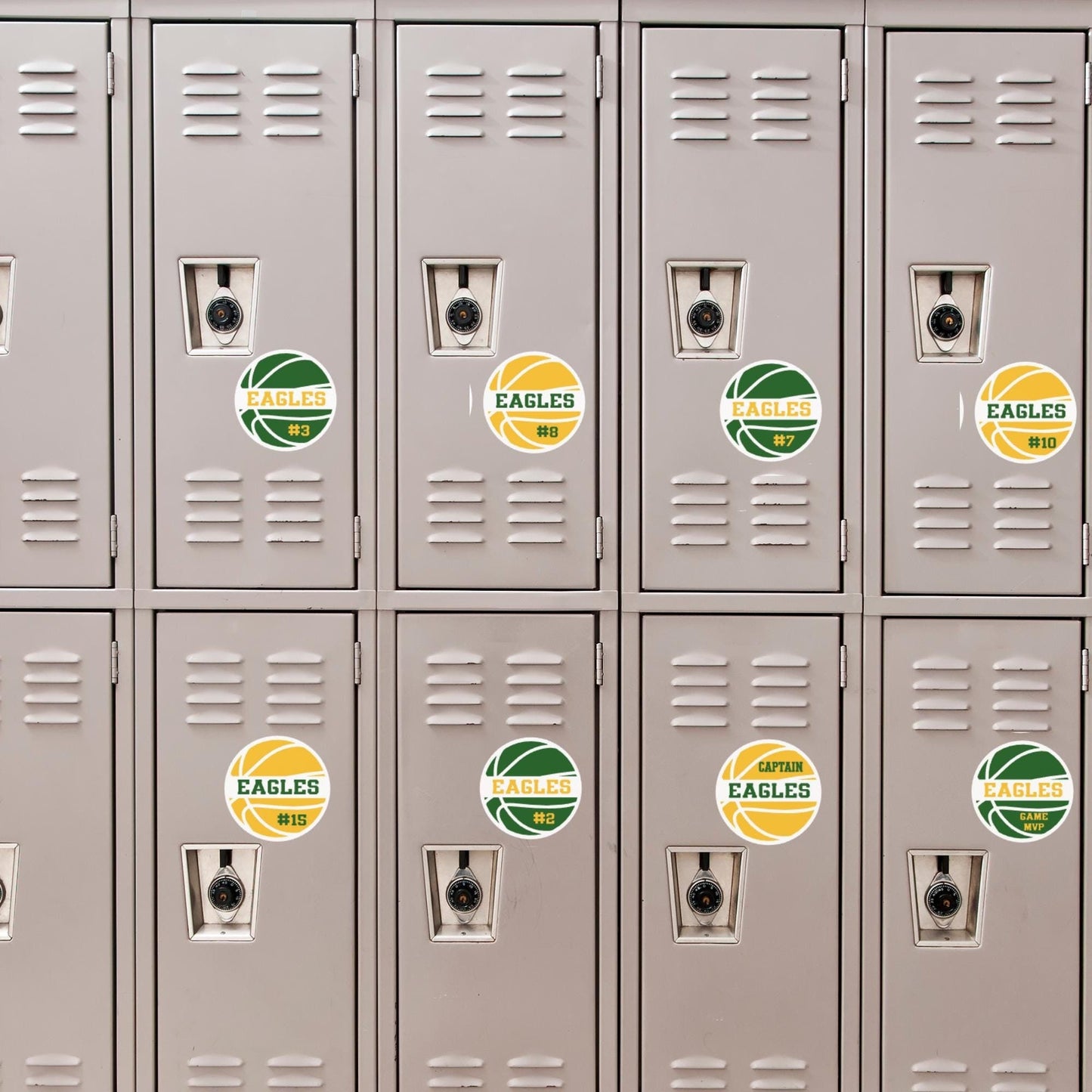 Personalized Basketball Locker Magnet Customized with Your Team Name, Colors and Player Number | Sports Team Gift | Locker Room Decor