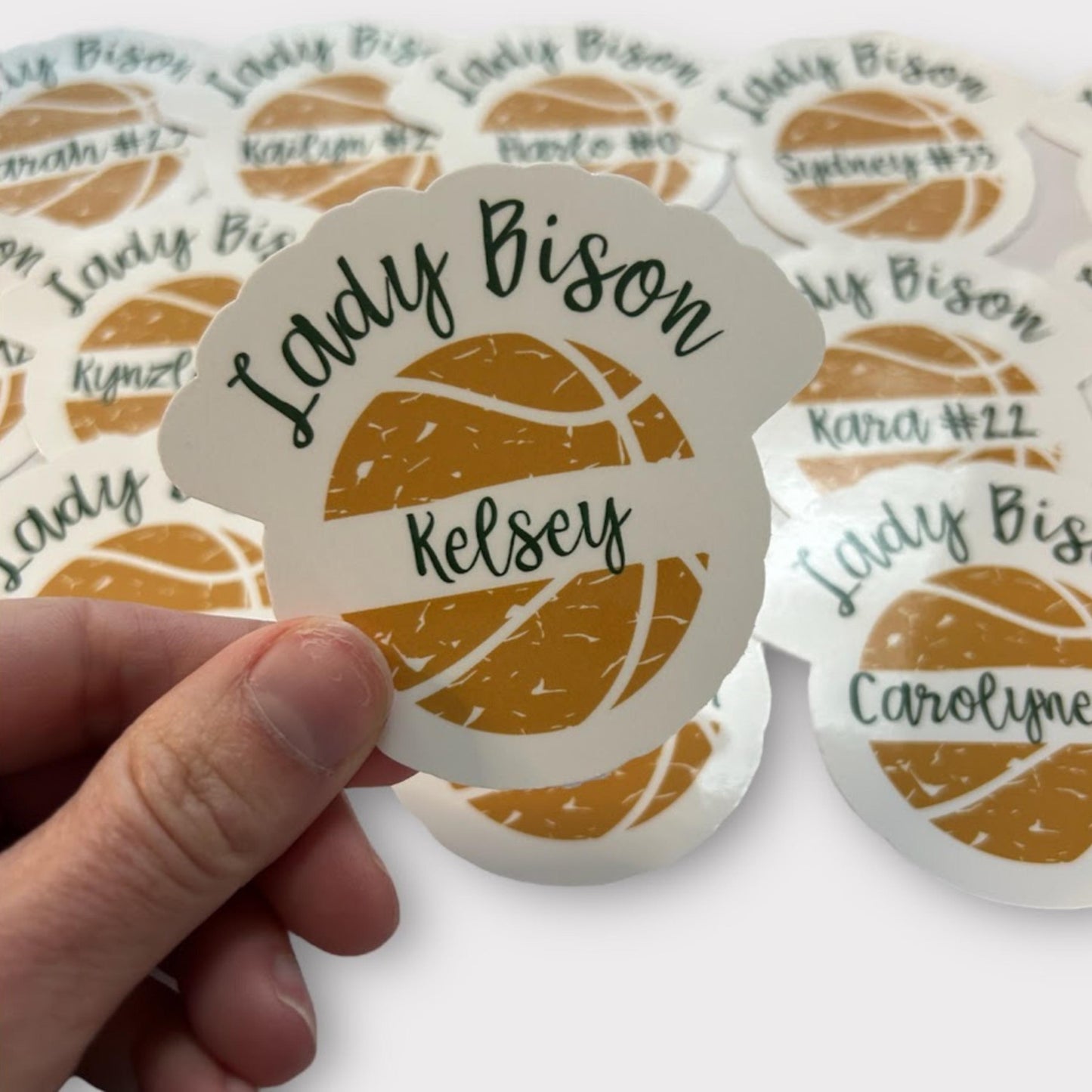 Personalized Basketball Team Stickers | Custom Name & Number Decals | Basketball Locker Stickers | Senior Night Gift | Team Spirit Set