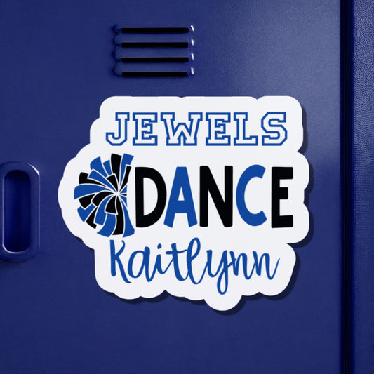 Personalized Dance Magnet for Locker | Dance magnet for tumbler | Custom name Dance gift | Dance sticker | Dance Team Gift