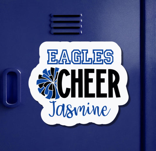 Cheer magnet on locker