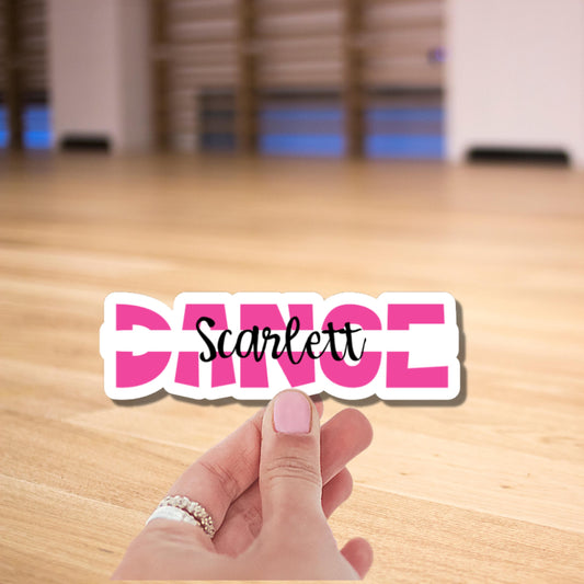 Personalized Dance Name Sticker | Custom Dancer Decal | Ballet & Dance Team Sticker | Dance Water Bottle Sticker | Dance Locker Decor
