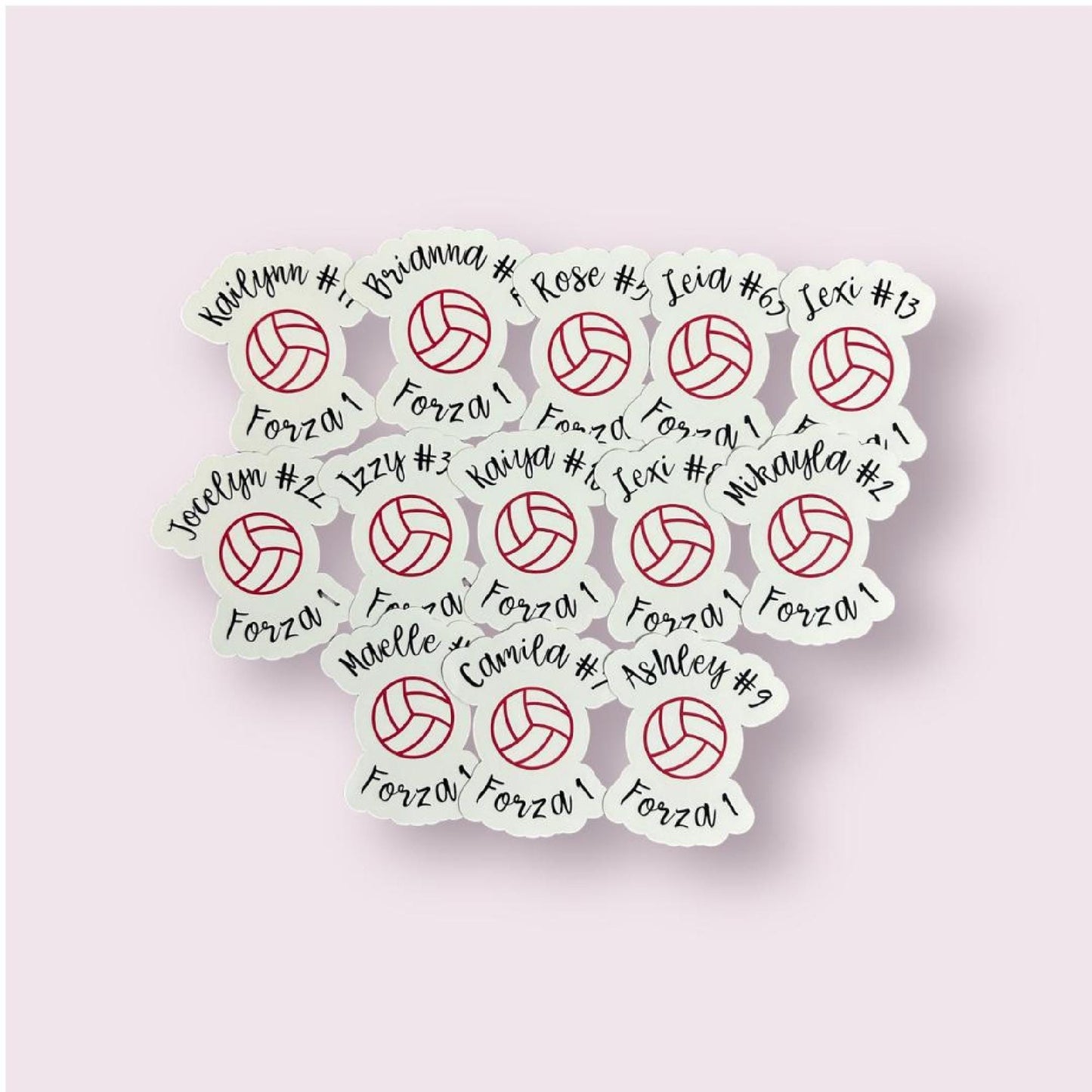 Volleyball team stickers