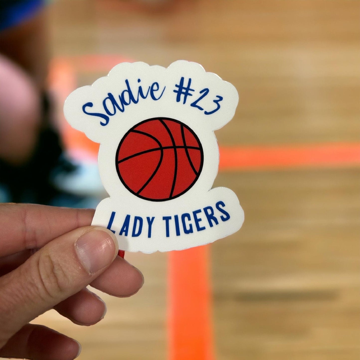 Personalized basketball team stickers