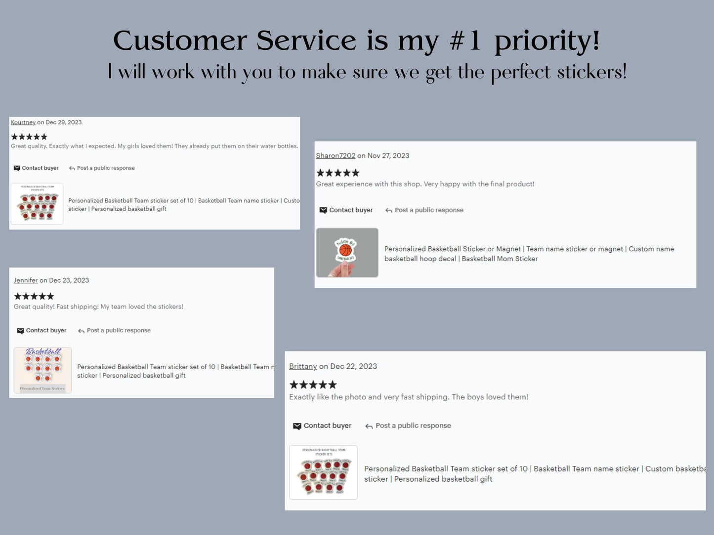 Customer service is #`1 priority