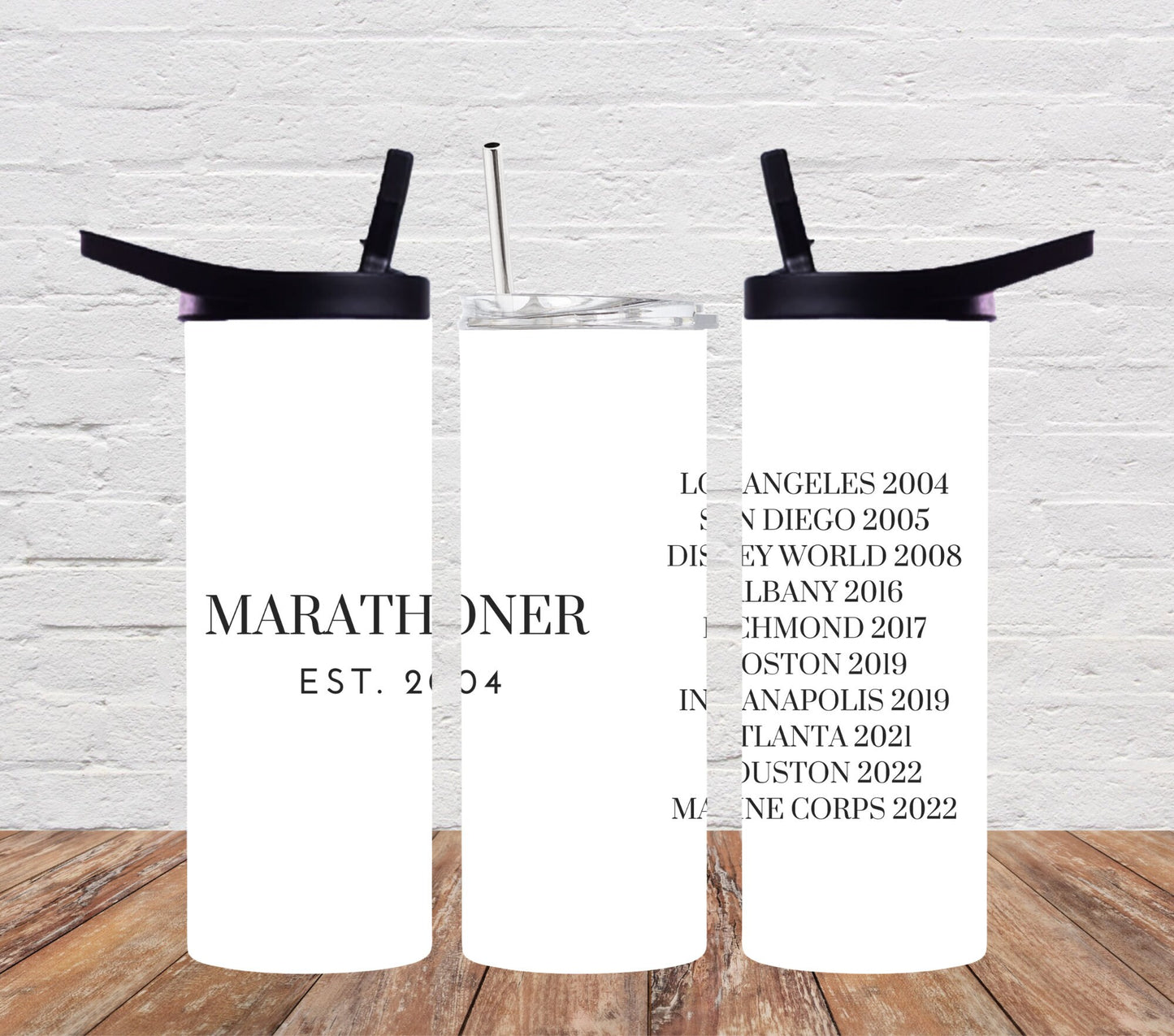 Marathoner EST Personalized Tumbler