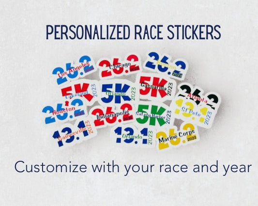 Personalized Marathon Race Stickers