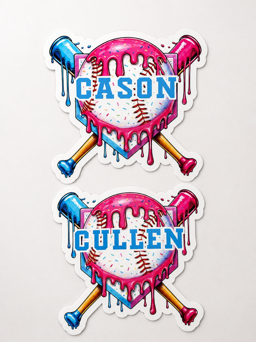Baseball Drip Sticker | Personalized