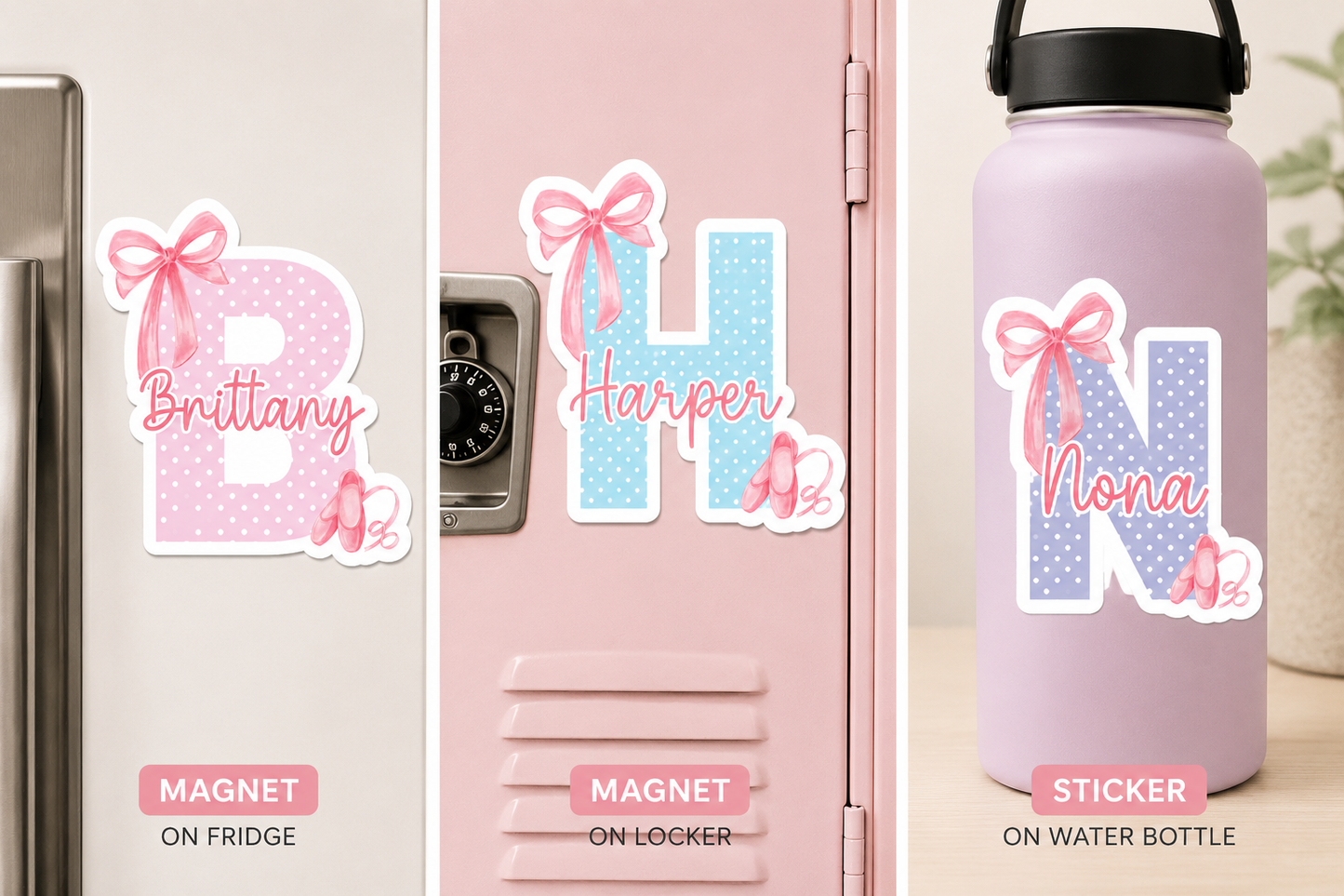 Personalized Dance Letter Magnet or Sticker