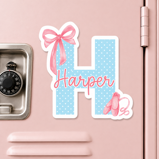 Personalized Dance Letter Magnet or Sticker
