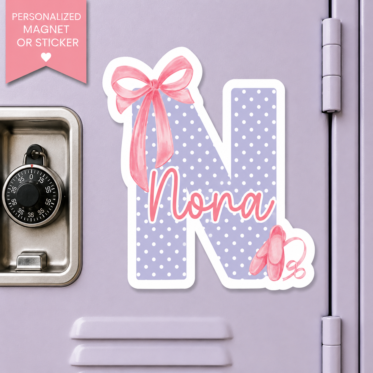 Personalized Dance Letter Magnet or Sticker