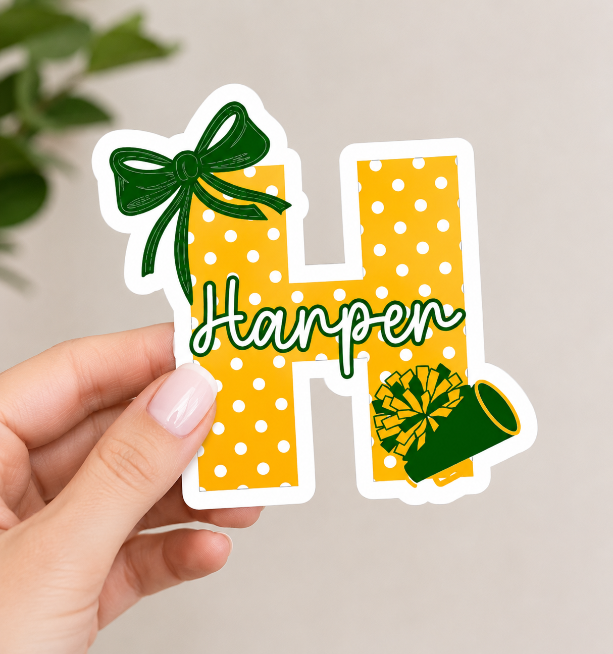 Personalized Cheer Letter Magnet or Sticker