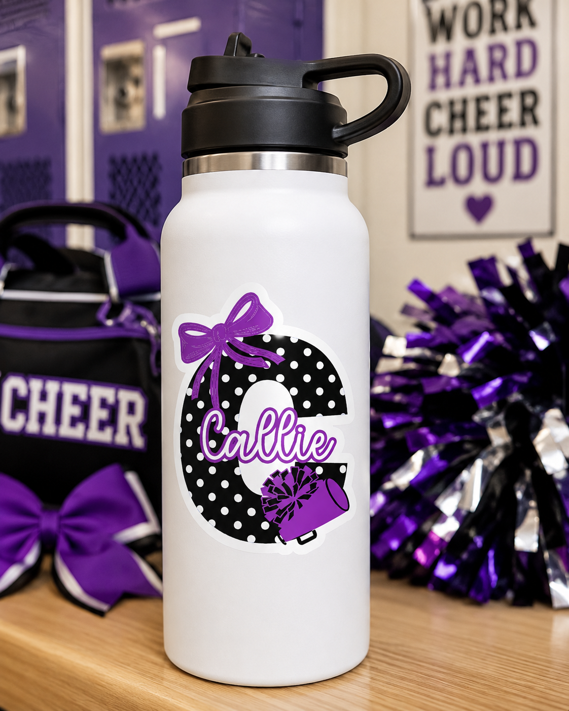Personalized Cheer Letter Magnet or Sticker