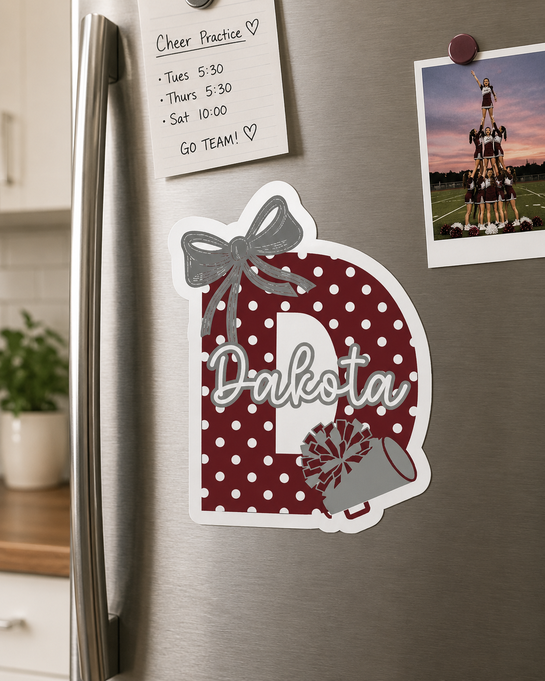 Personalized Cheer Letter Magnet or Sticker