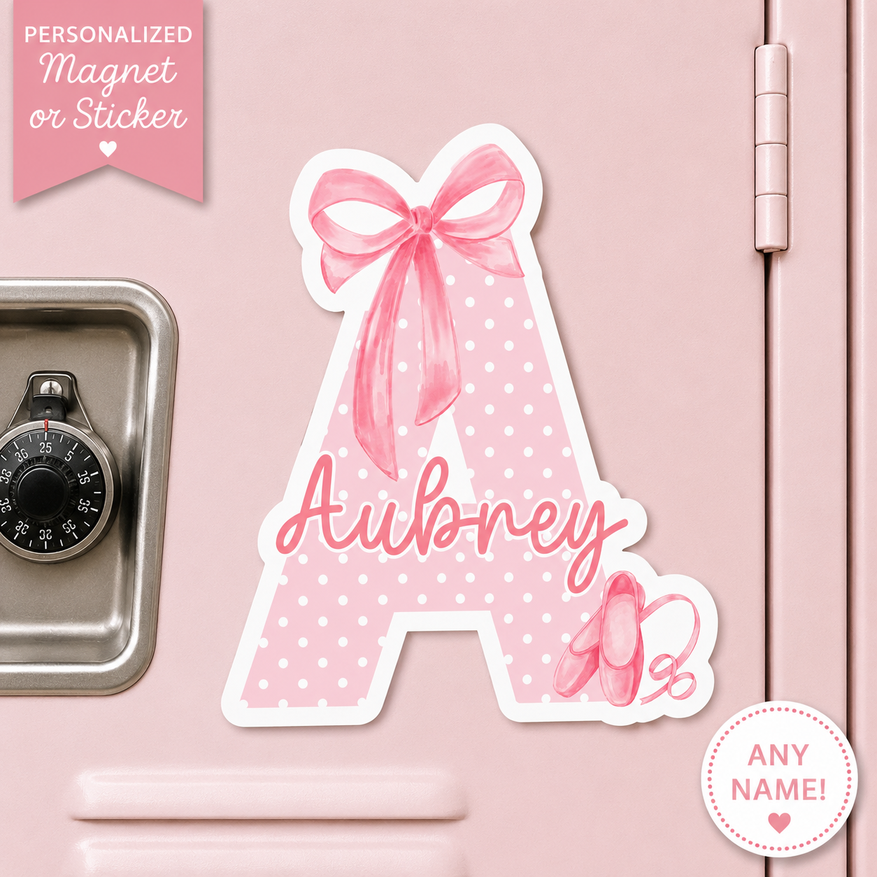 Personalized Dance Letter Magnet or Sticker