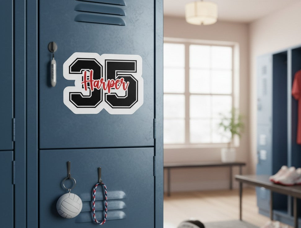 Volleyball Number Magnet | Personalized