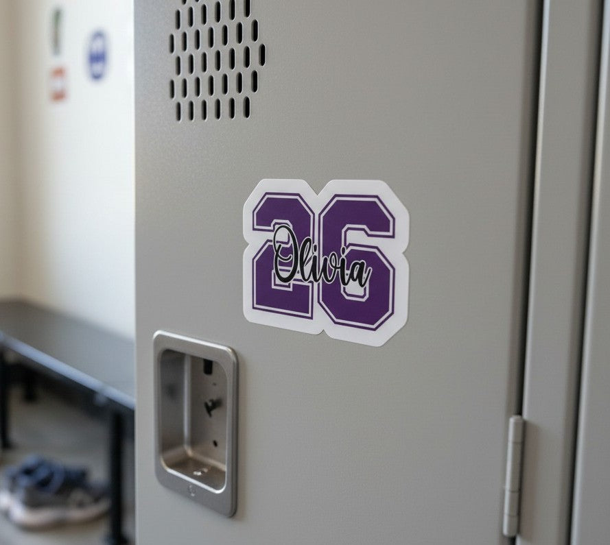 Volleyball Number Magnet | Personalized