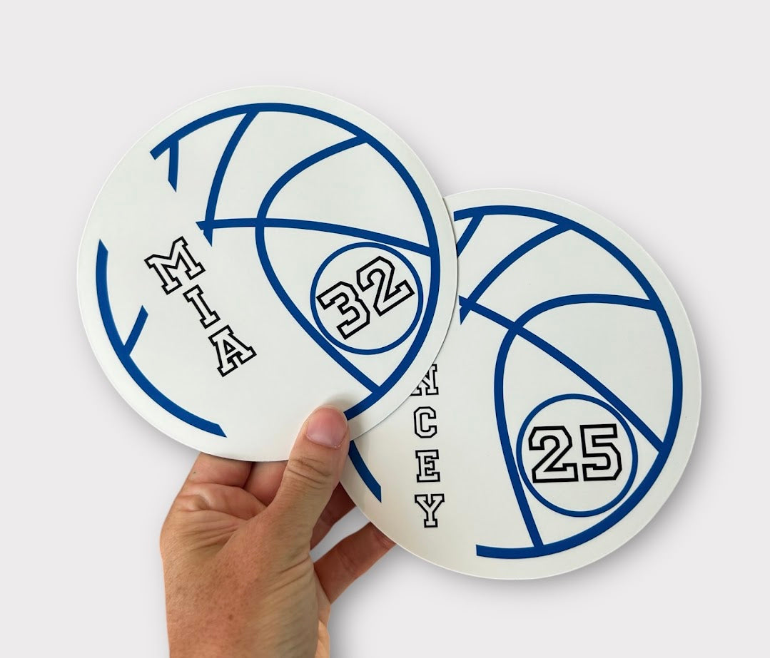 Personalized Basketball Magnets for Lockers