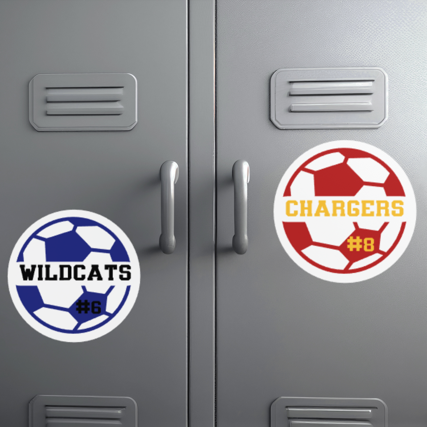 Personalized Soccer Locker Magnets