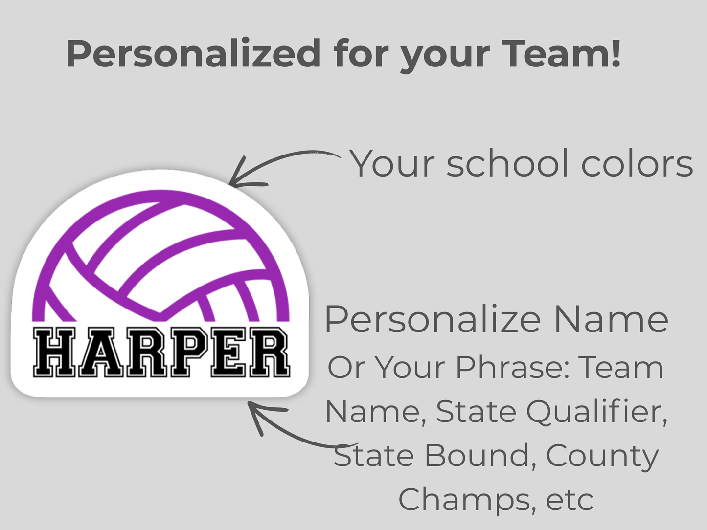 Volleyball Sticker | Personalized