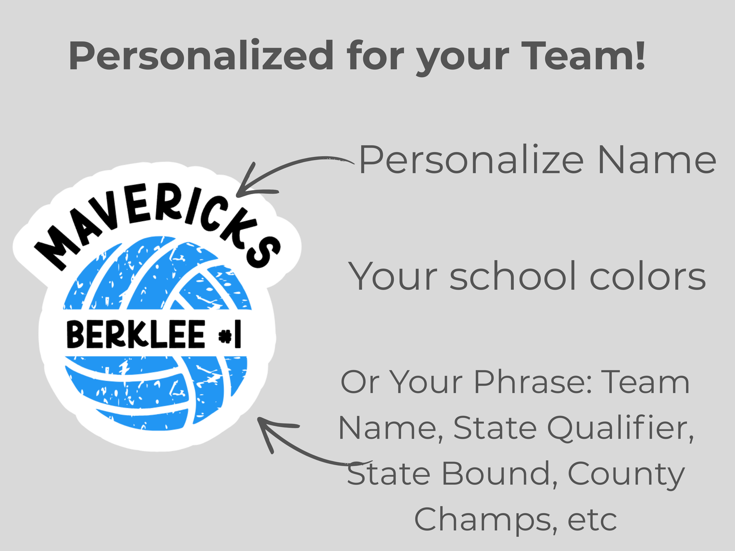 Volleyball Sticker | Personalized