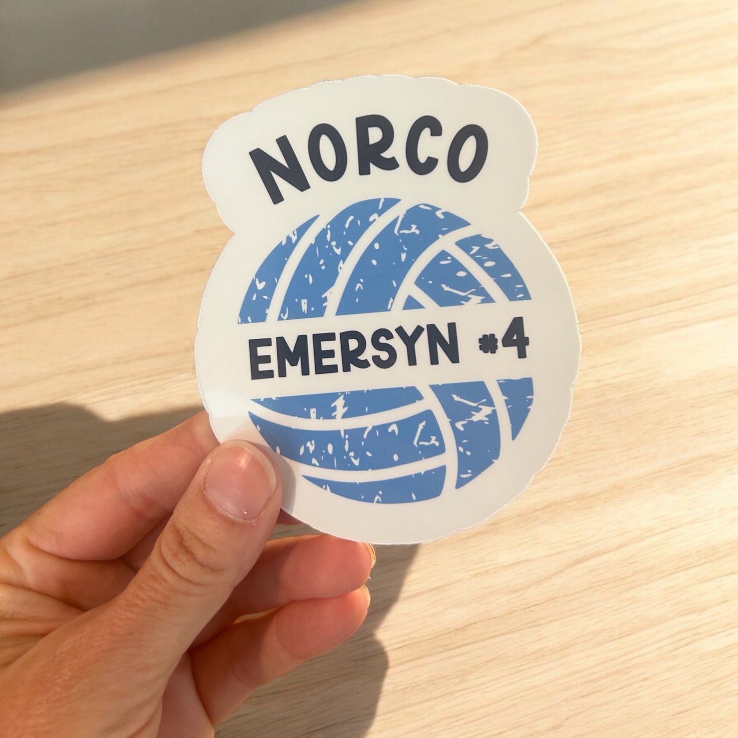 Personalized Volleyball Magnet for Locker or Sticker