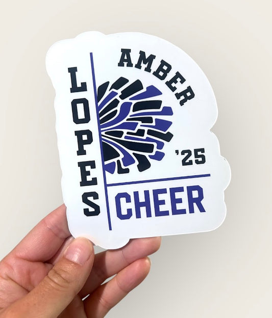 Personalized Cheer Sticker