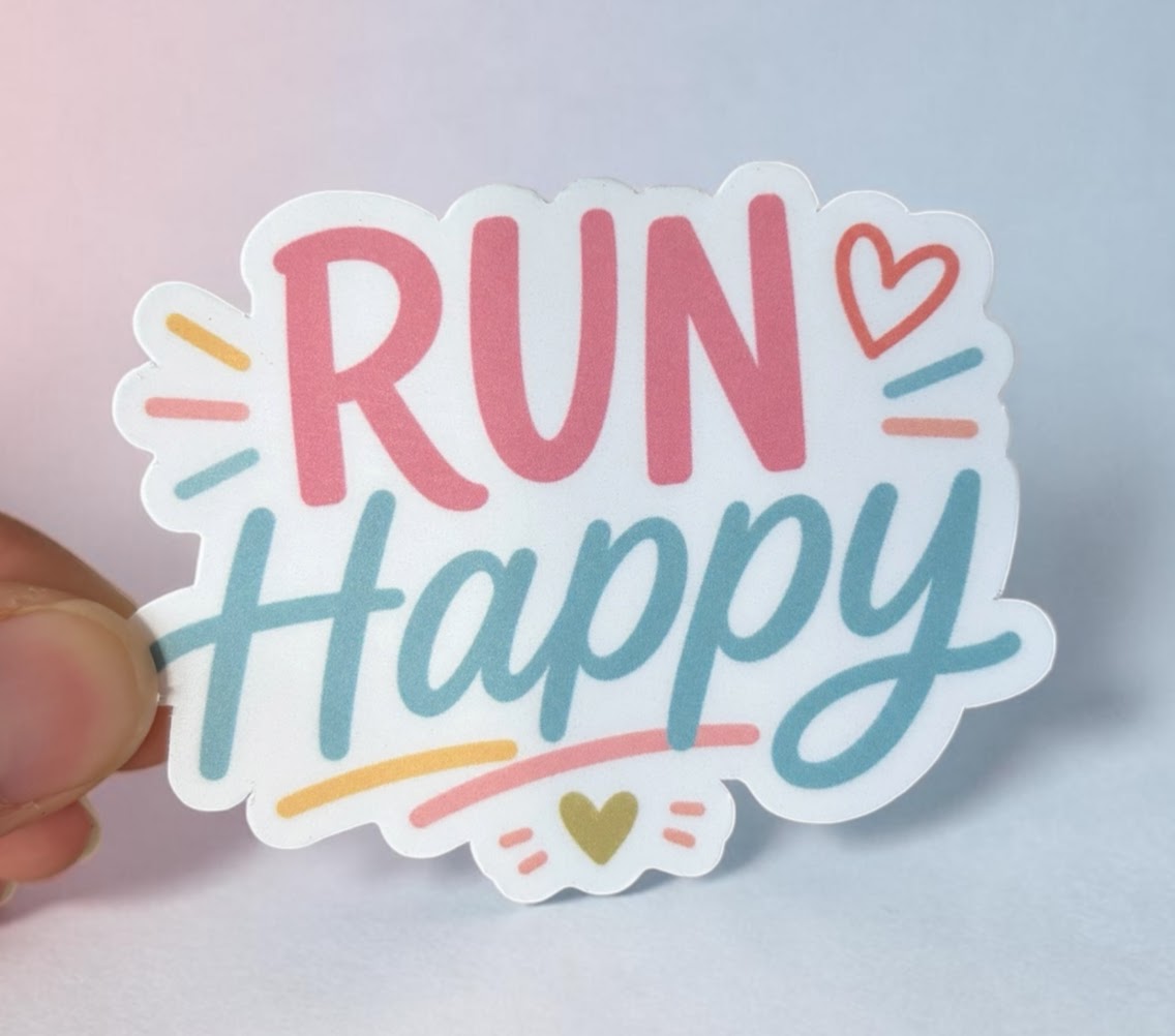 Running Sticker - Run Happy