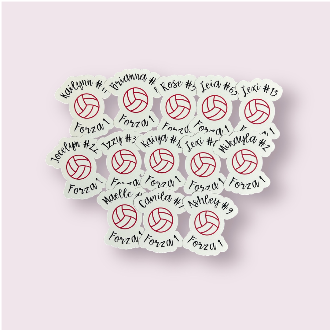 Personalized Team Volleyball stickers