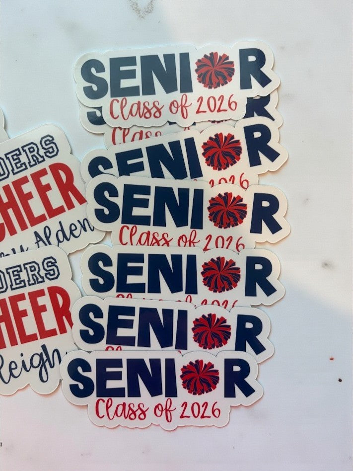 Cheer Senior Sticker | Personalized