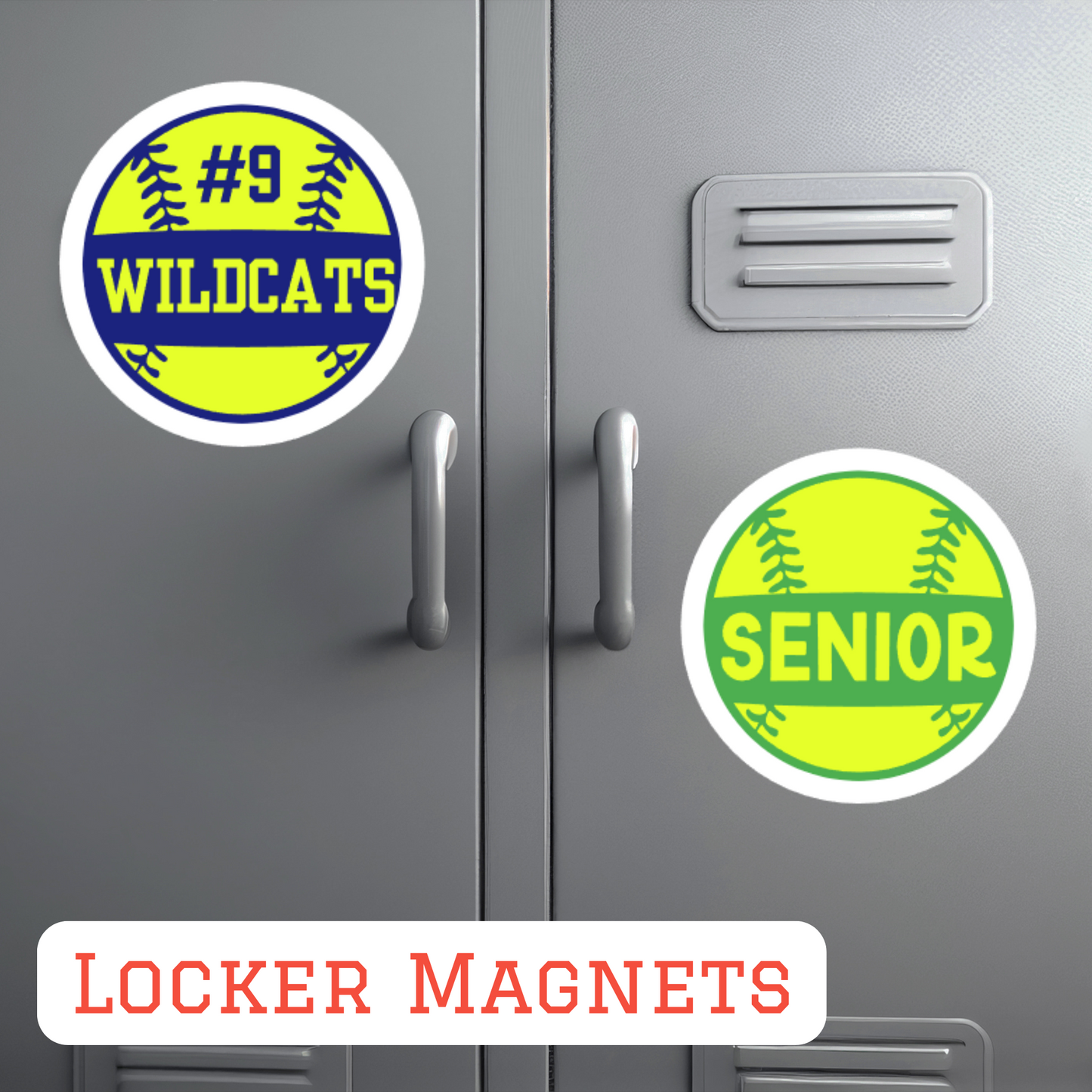 Personalized Softball Locker Magnets (Copy)